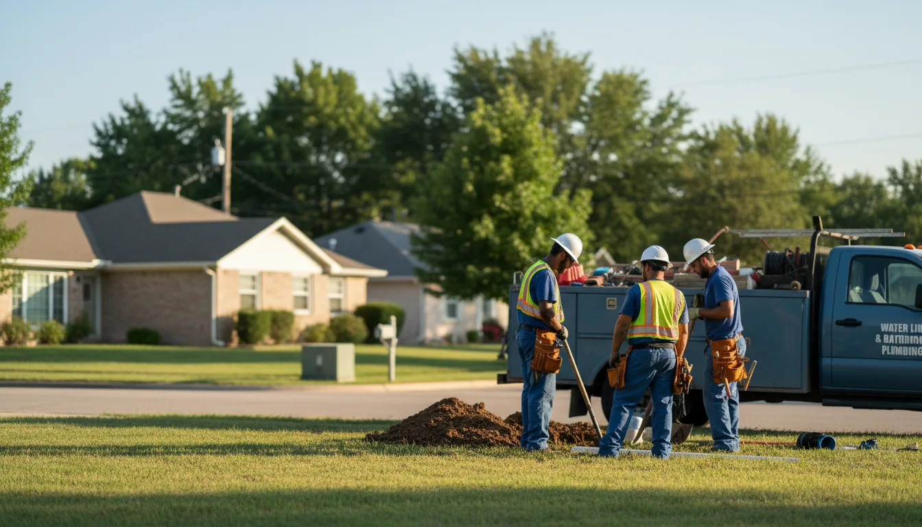 Residential water line and bathroom plumbing service in East Grand Forks, MN
